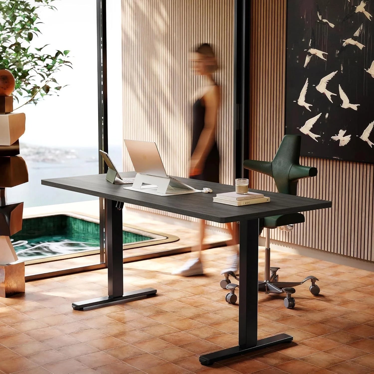 HUANUO 32 Small Electric Standing Desk Adjustable Height, 4 Memory Height Settings bifanuoyard - Image 8