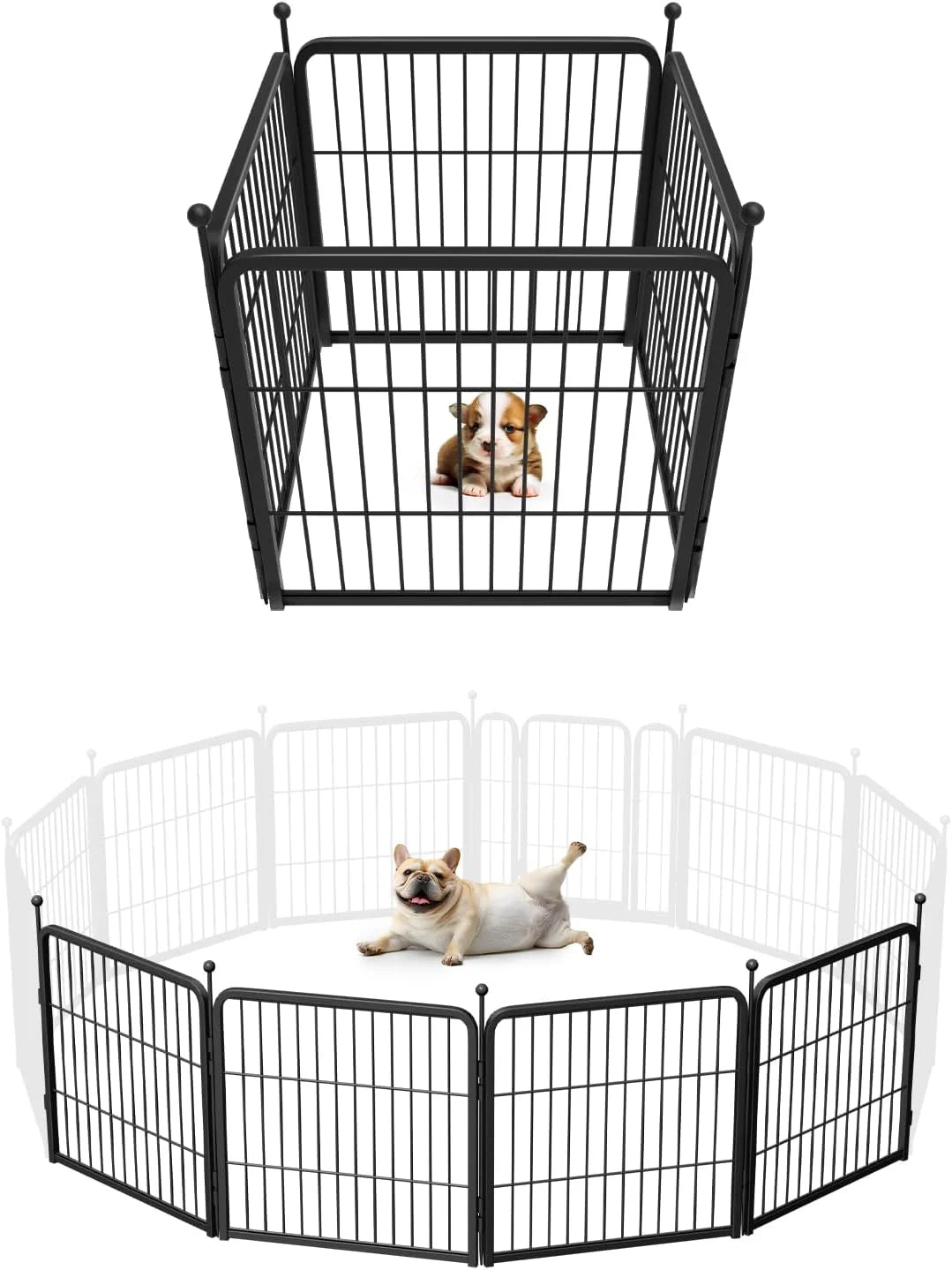New Arrivals Rollick Dog Playpen, Indoor, 24 H, 8 Panels - Image 61