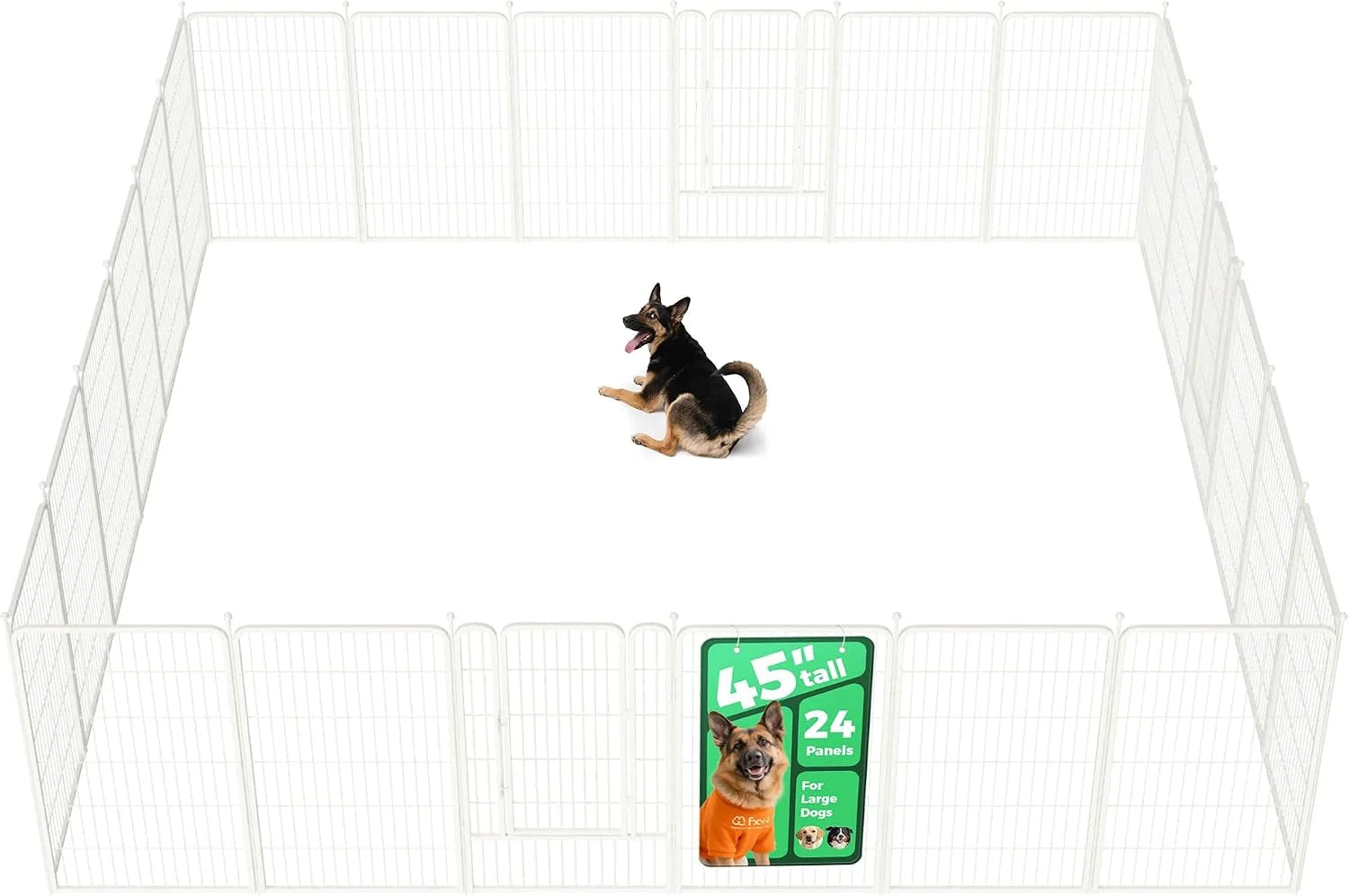 New Arrivals Rollick Dog Playpen, Indoor, 24 H, 8 Panels - Image 50
