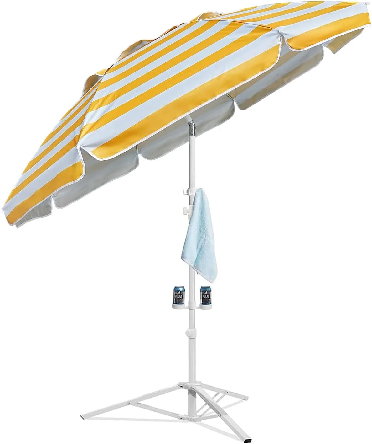 New Arrivals AMMSUN Shade Umbrella, Premium Portable Umbrella with Stand, 6.5ft Lightweight Free Standing Canopy for Sporting Games - Image 6