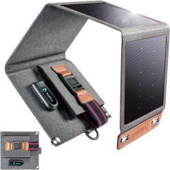 Alternative view of New Arrivals 28W Solar Panel Charger with Dual USB-C and USB-A, Portable Solar Phone Charger for Camping