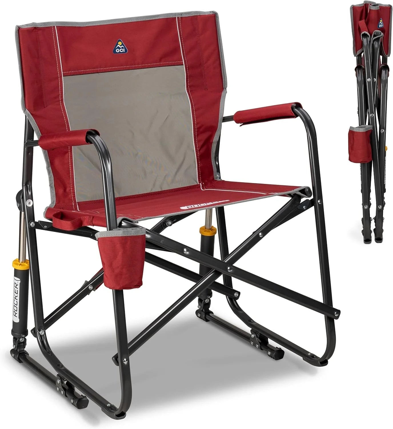 New Arrivals Outdoor Freestyle Rocker Camping Chair " Black - Image 7