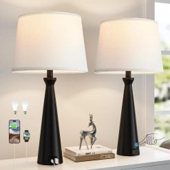 Alternative view of Modern Table Lamps Set of 2, Dimmable, Bulb Included