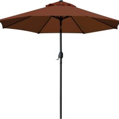 Alternative view of Sunnyglade 9" Patio Umbrella Outdoor Table Umbrella with 8 Ribs Tan