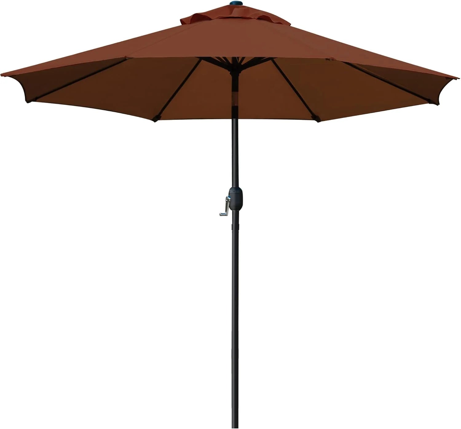 Sunnyglade 9" Patio Umbrella Outdoor Table Umbrella with 8 Ribs Tan - Image 2