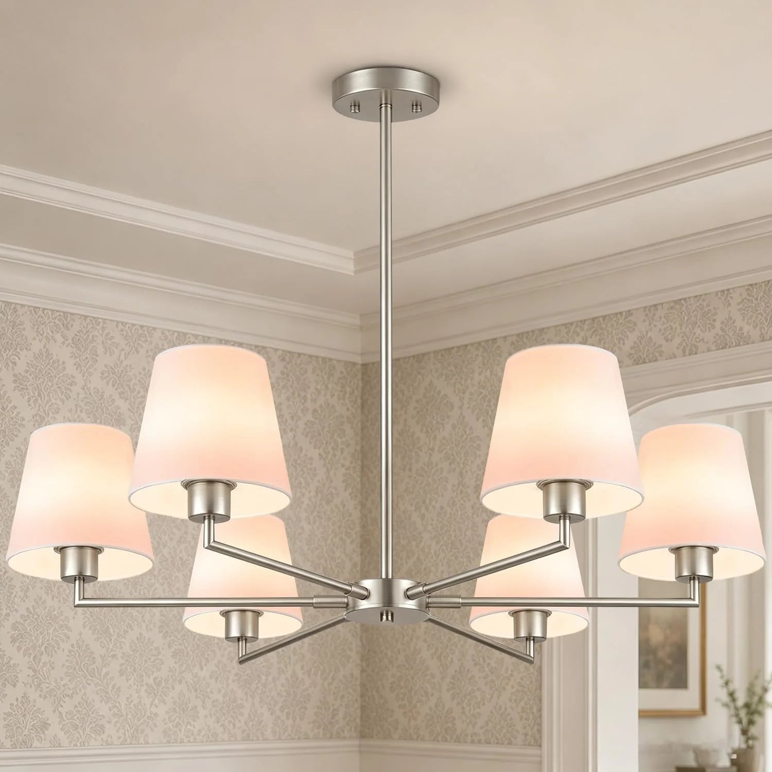 New Arrivals Gold Chandeliers for Dining Room, 6 Light - Image 3