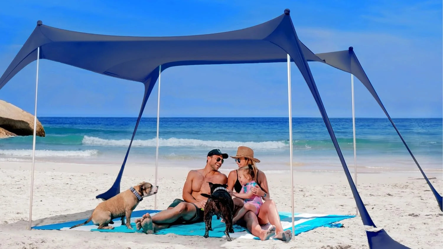 New Arrivals Ninja Beach Tent Sun Shelter UPF50+, Easy Pop Up Beach Canopy - Image 12