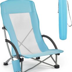 Alternative view of New Arrivals Folding Beach Chair, High Back Camping Chairs for Adults, Portable Extra Wide Seat Chair 330 lbs Heavy Duty