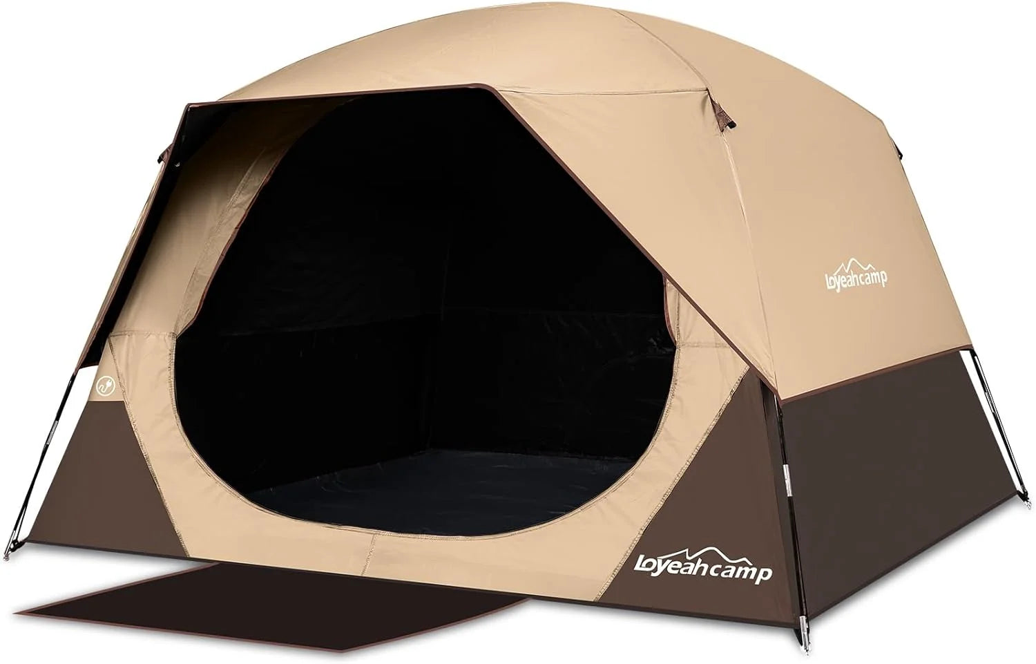 Tent 4/6 Person Blackout Camping Tent with Rainfly, Waterproof Portable Double Layer Family Dome Tent - Image 4