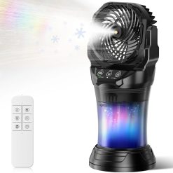 New Arrivals Misting Fans for Outside, Portable Mister Fan with 30000mAh Battery & Remote, 2L Tank & 4 Speeds Mist Modes