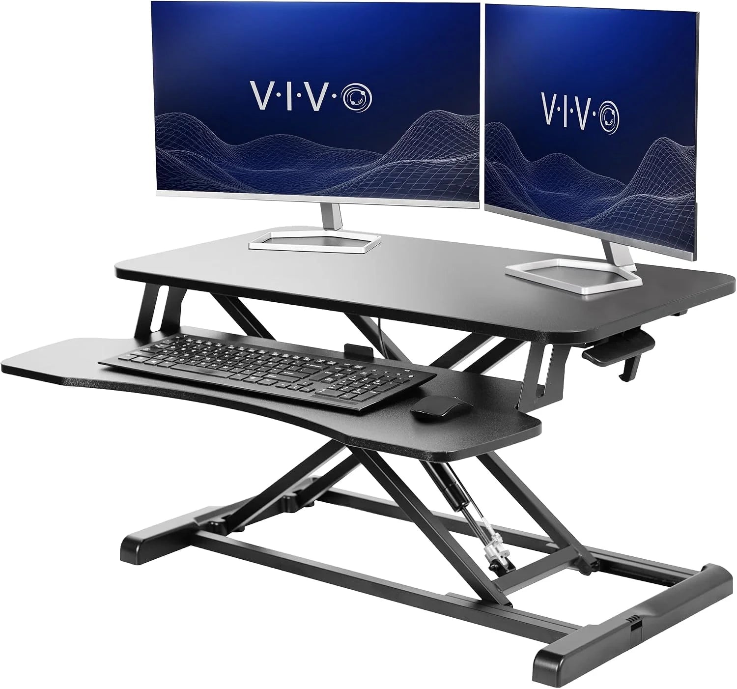 New Arrivals 32 inch Desk Converter, K Series, Height Adjustable Sit to Stand Riser, DESK-V000K - Image 8