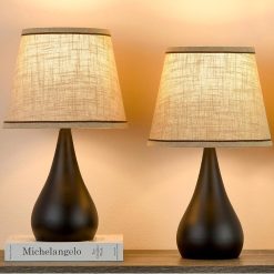 Alternative view of 18.1” Small Modern Touch Lamps for Nightstand Set of 2 with 3 Way Dimmable, Bulb Included