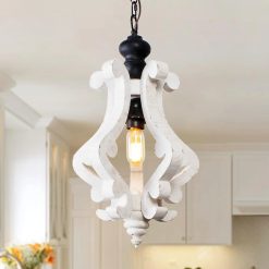 Alternative view of New Arrivals Wood Chandelier Light Fixture