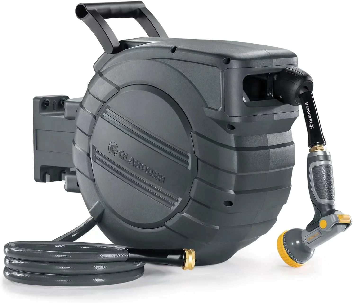 GLAHODEN Retractable Garden Hose Reel 5/8 in x 100 ft Upgraded UV Resistant Heavy Duty Automatic Hose Reel Wall Mount bifanuoyard - Image 3