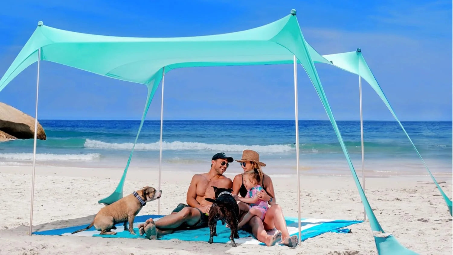 New Arrivals Ninja Beach Tent Sun Shelter UPF50+, Easy Pop Up Beach Canopy - Image 6
