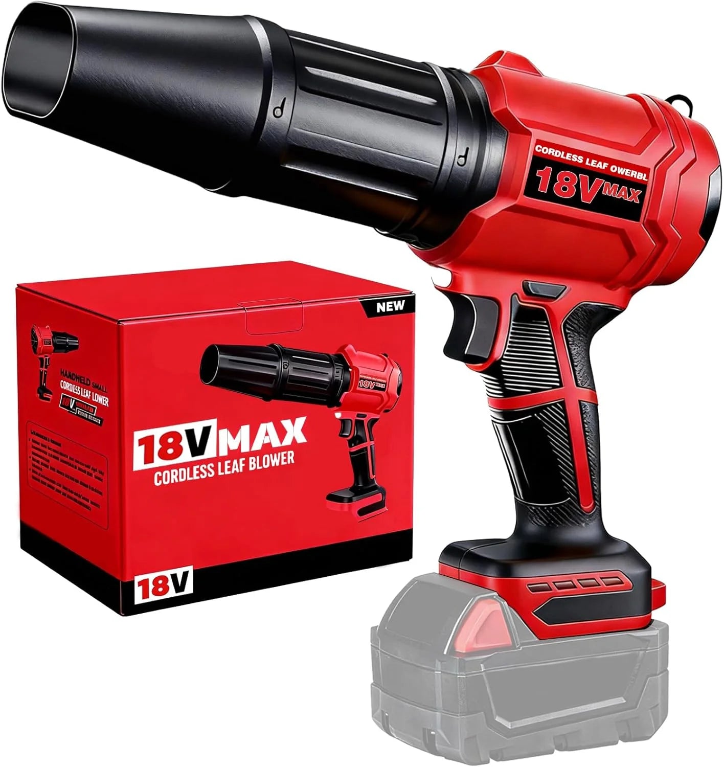 Leaf Blower for Milwaukee 18V Battery, 720-CFM 180-MPH Handheld Electric Brushless Dust Blower with Light - Image 2