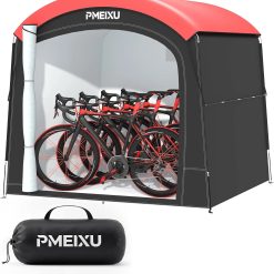 New Arrivals Bike Tent with Rain Cover, Portable Storage Shed for 2-3 Bikes