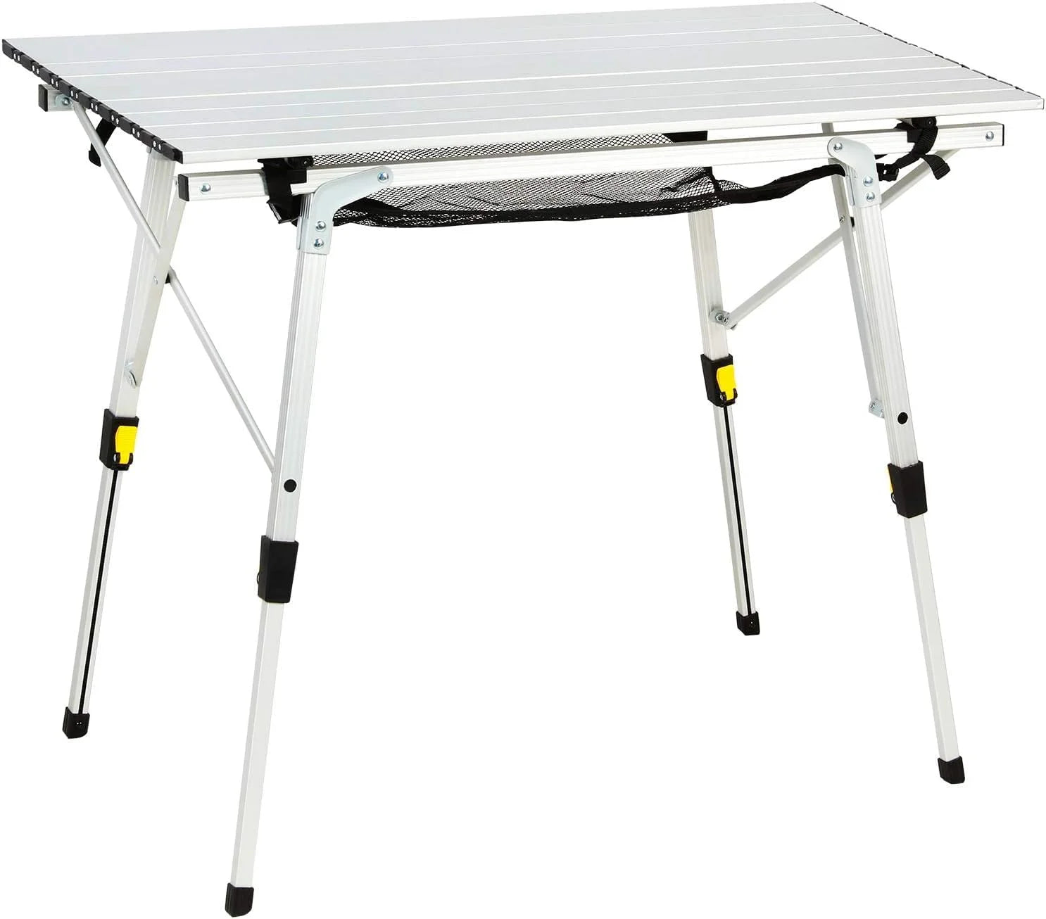 New Arrivals Outdoor Folding Portable Picnic Camping Table with Adjustable Height Aluminum Roll Up Table Top Mesh Layer - Image 3
