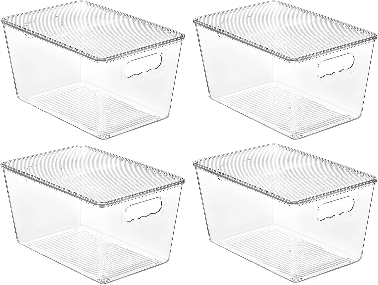 Clear Stackable Storage Bins with Lids and Handles, Large, BPA-free Plastic, Organize Vertically - Image 4