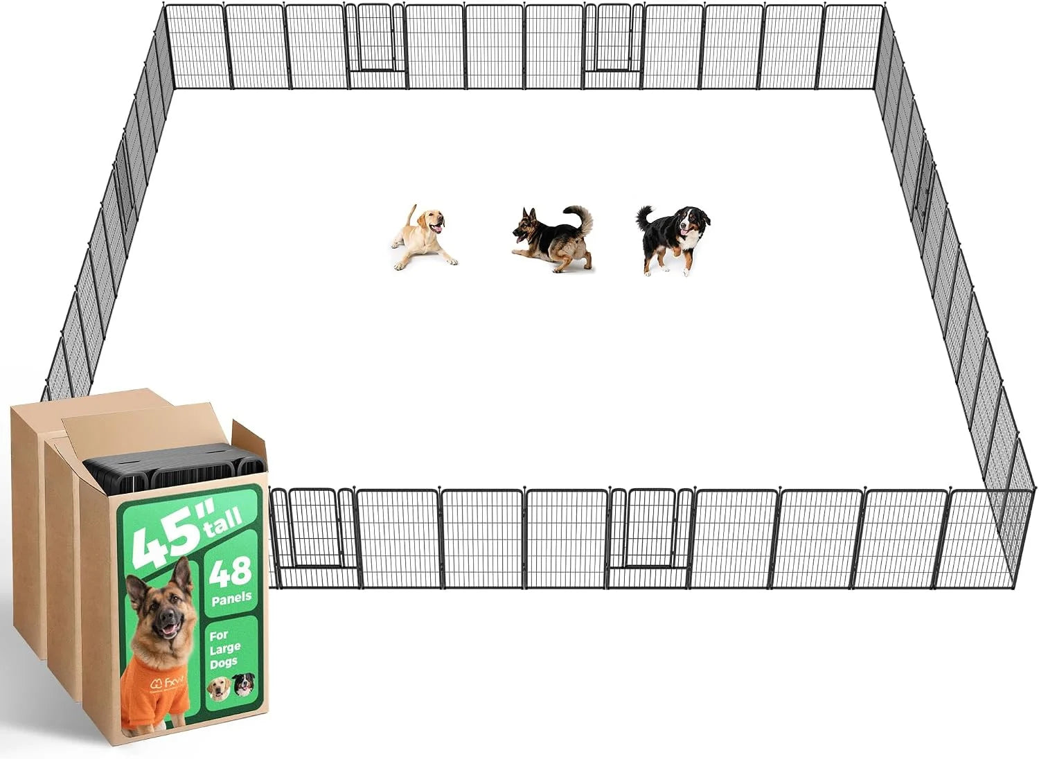 New Arrivals Rollick Dog Playpen, Indoor, 24 H, 8 Panels - Image 33
