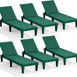 Nestl Lounge Chair Outdoor, Tanning Chair, Chaise Lounge Outdoor Set of 2, 5 Adjustable Positions bifanuoyard