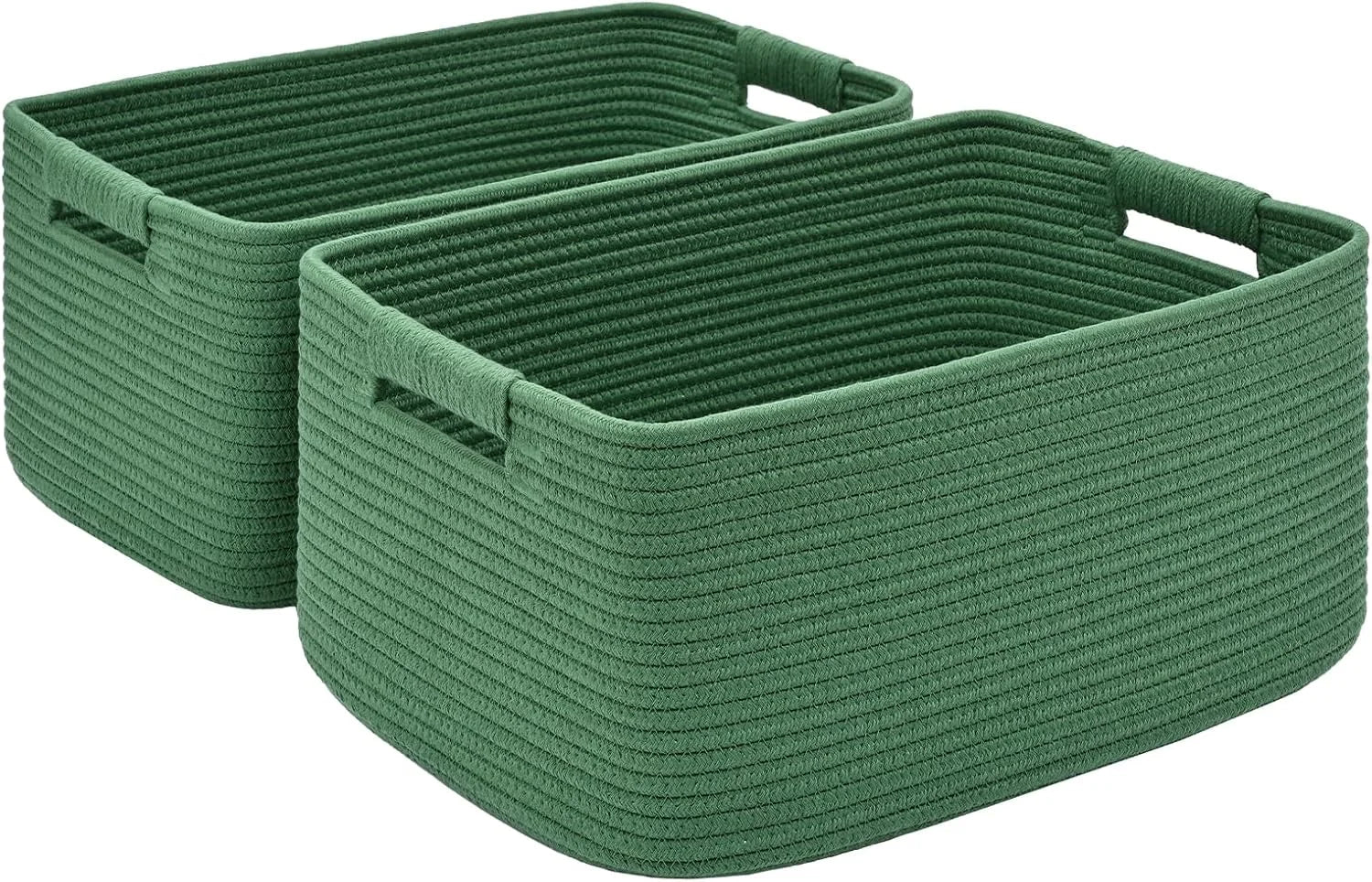 2 Pack Large Storage Basket for Organizing, 17.5x13x7 Woven Basket for Shelves, Closet Cube Storage Bins with bifanuoyard - Image 11
