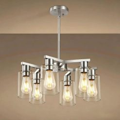 Alternative view of New Arrivals 4-Light Black Modern Farmhouse Chandelier