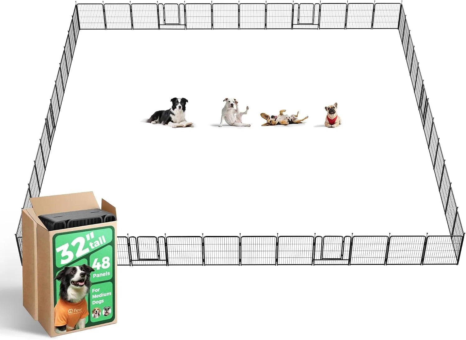 New Arrivals Rollick Dog Playpen, Indoor, 24 H, 8 Panels - Image 9