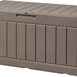 Devoko 100 Gallon Waterproof Resin Deck Box, Large Outdoor Storage Box bifanuoyard