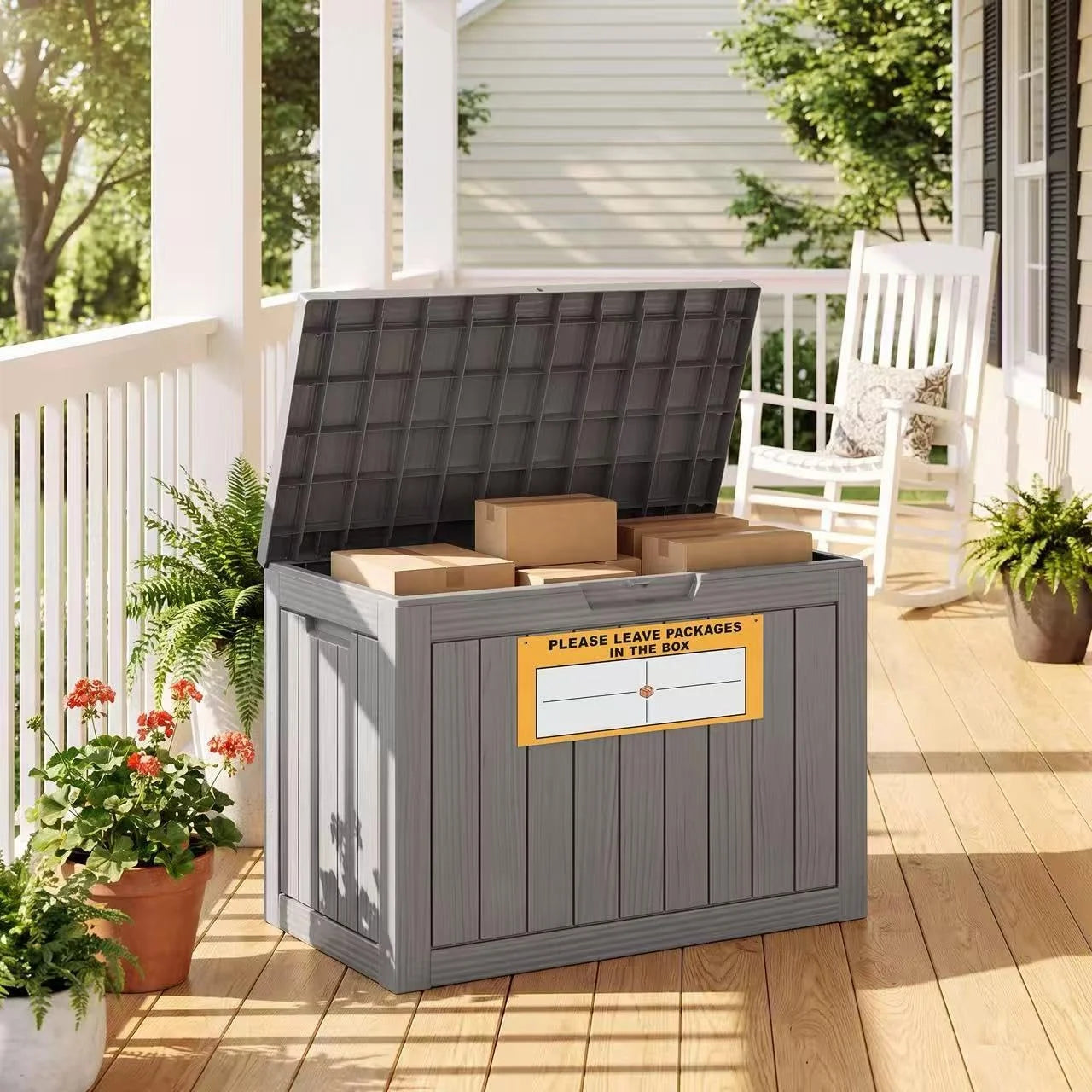 New Arrivals Outdoor Parcel Delivery Box with Lockable Lid
