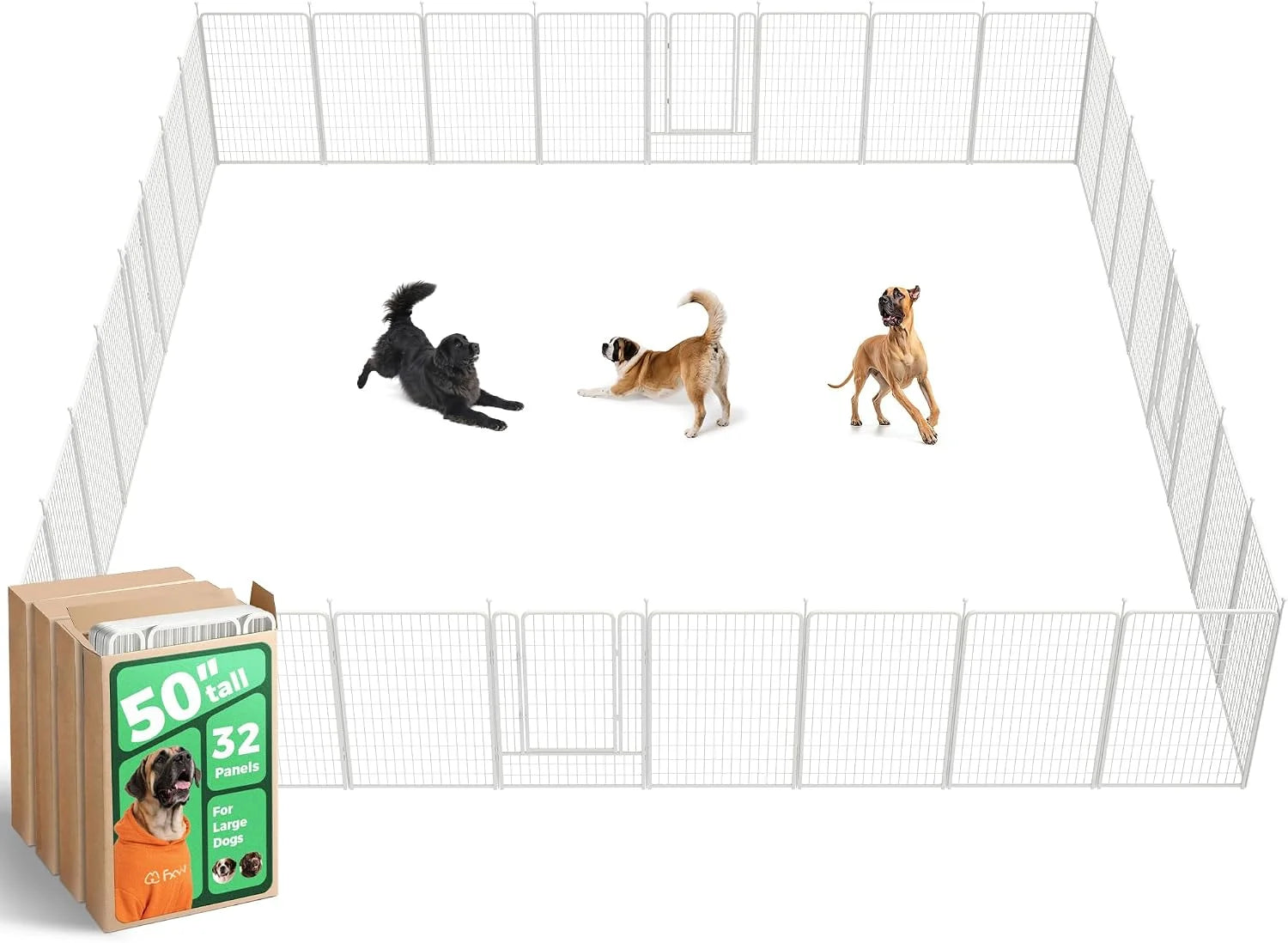 New Arrivals Rollick Dog Playpen, Indoor, 24 H, 8 Panels - Image 62