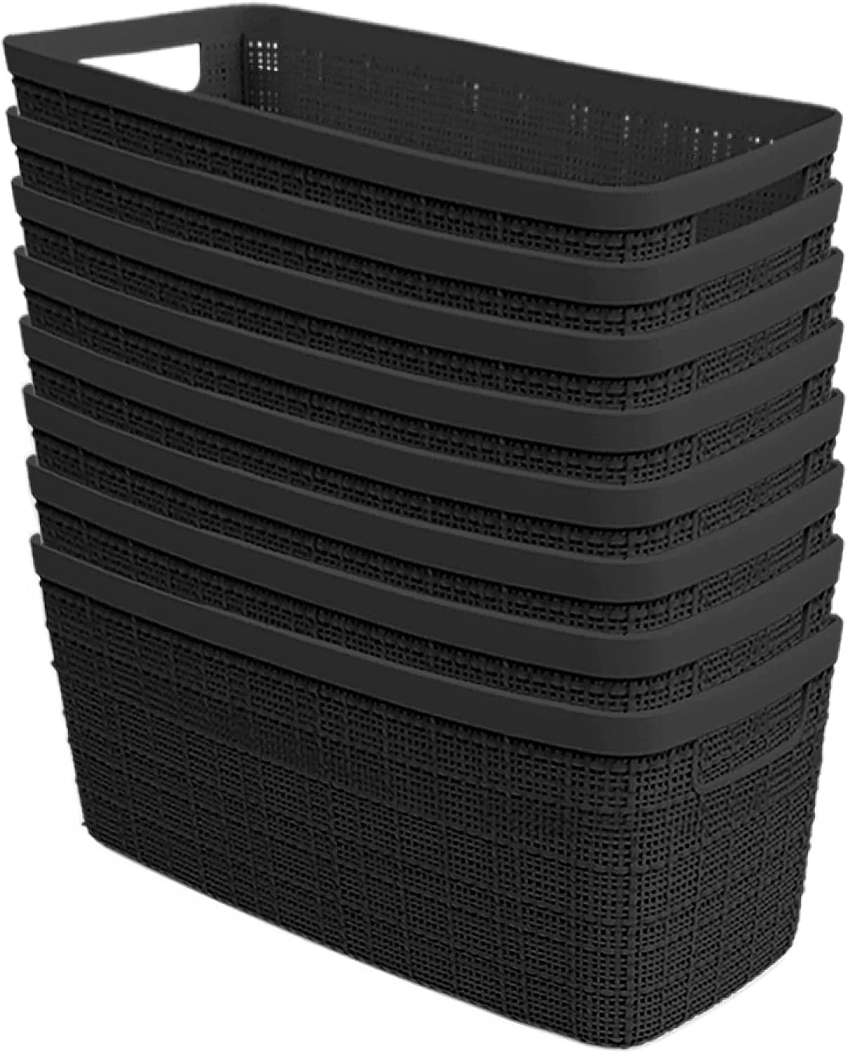 Curver Set of 4 Large Cube 17L Jute Decorative Plastic Organization and Storage Baskets, Perfect Bins for Home bifanuoyard - Image 13