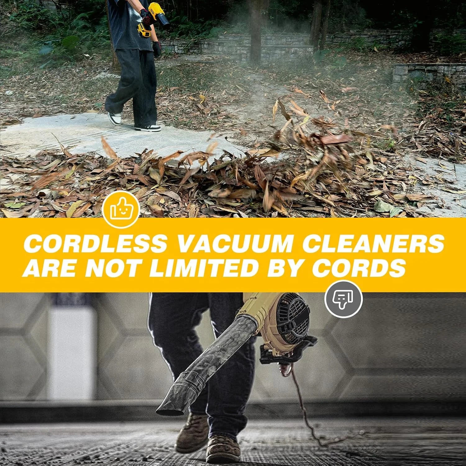 New Arrivals Leaf Blower for DEWALT 20V Max Battery, 720-CFM 180-MPH Handheld Electric Brushless Dust Blower with Light " For Yard Cleanup - Image 7