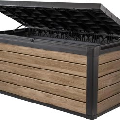 Premium Everwood 30 Gal Outdoor Storage Box and Patio Side Table