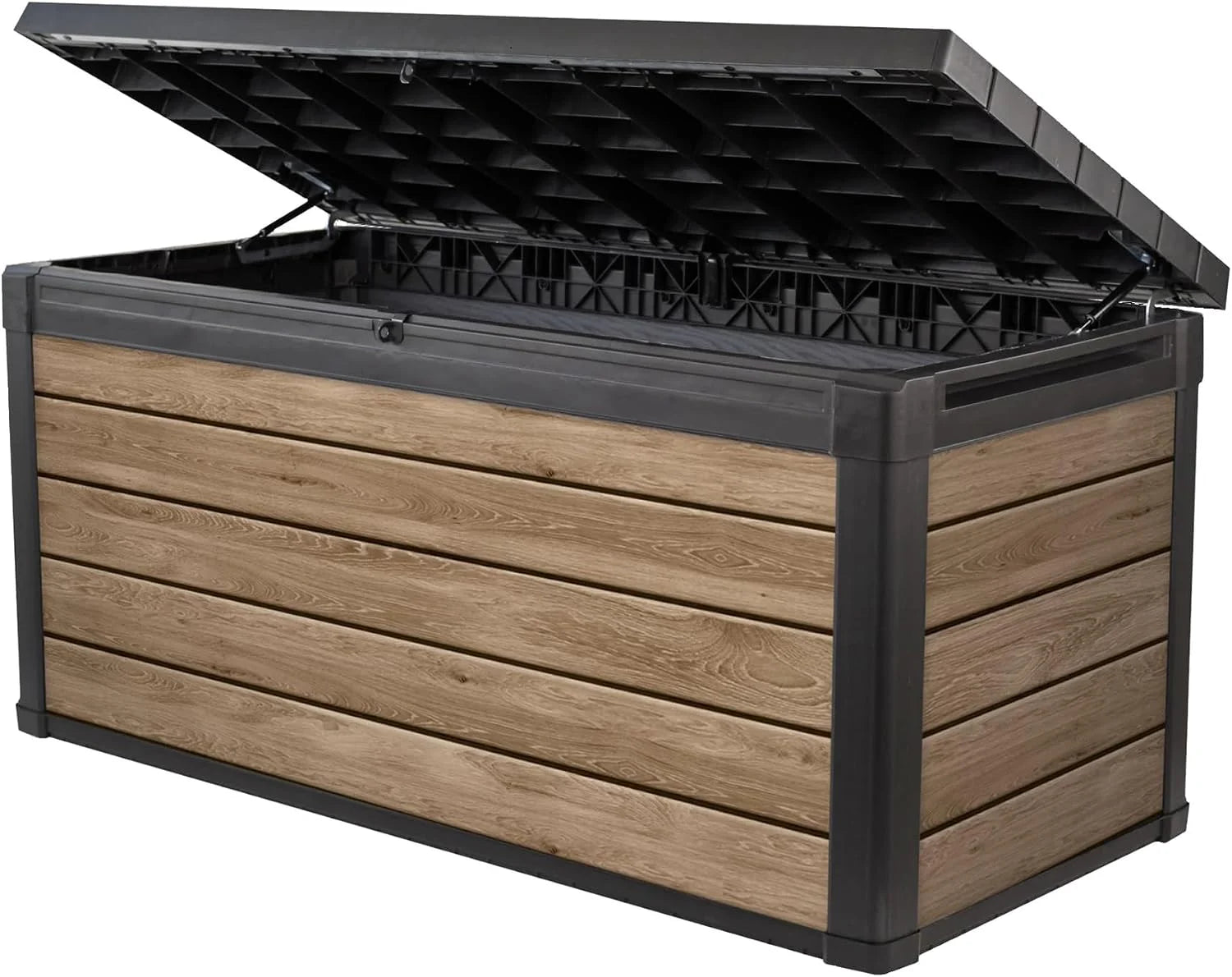 Premium Everwood 30 Gal Outdoor Storage Box and Patio Side Table