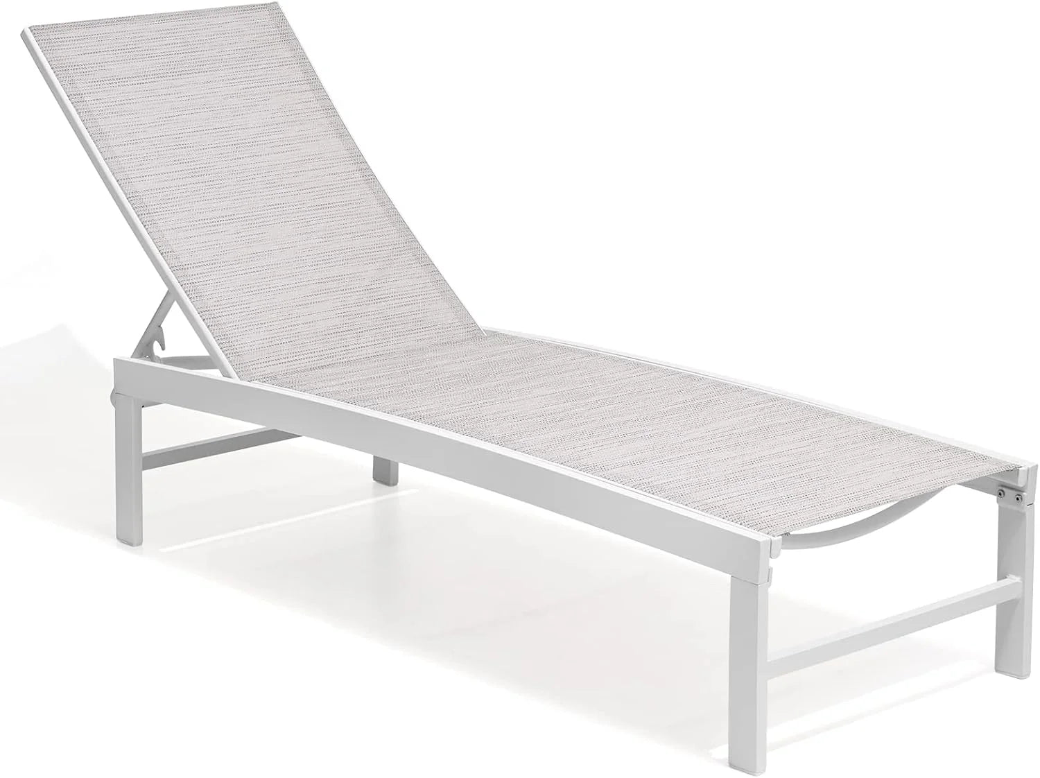 New Arrivals Products Lounge Chair Outdoor Set of 2, Metal Pool Chaise Lounge Chairs, Adjustable Five-Position Tanning - Image 10