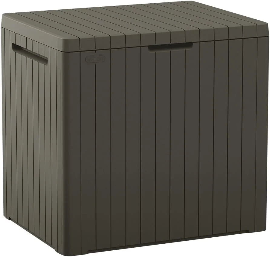 Keter City 30 Gal Outdoor Storage Box and Patio Side Table - Image 3