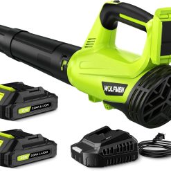 Alternative view of New Arrivals Blower, Electric Cordless Leaf Blower with 2 Batteries and Charger, 2 Speed Mode