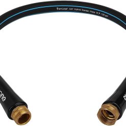 FEVONE Kink Free Garden hose 100 ft, Heavy Duty Water Hose, 5/8 ID, 600 PSI, Solid Brass 3/4 GHT Connectors for Lawn bifanuoyard