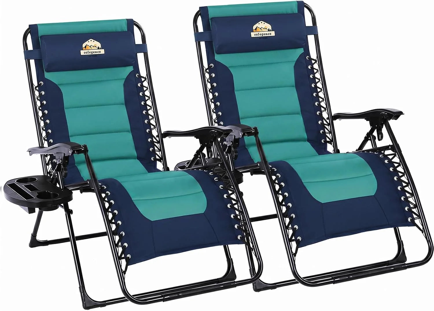 Oversized Padded Zero Gravity Lounge Chair, Foldable Patio Anti Gravity Reclining Chairs Folding Lawn Recliner - Image 5