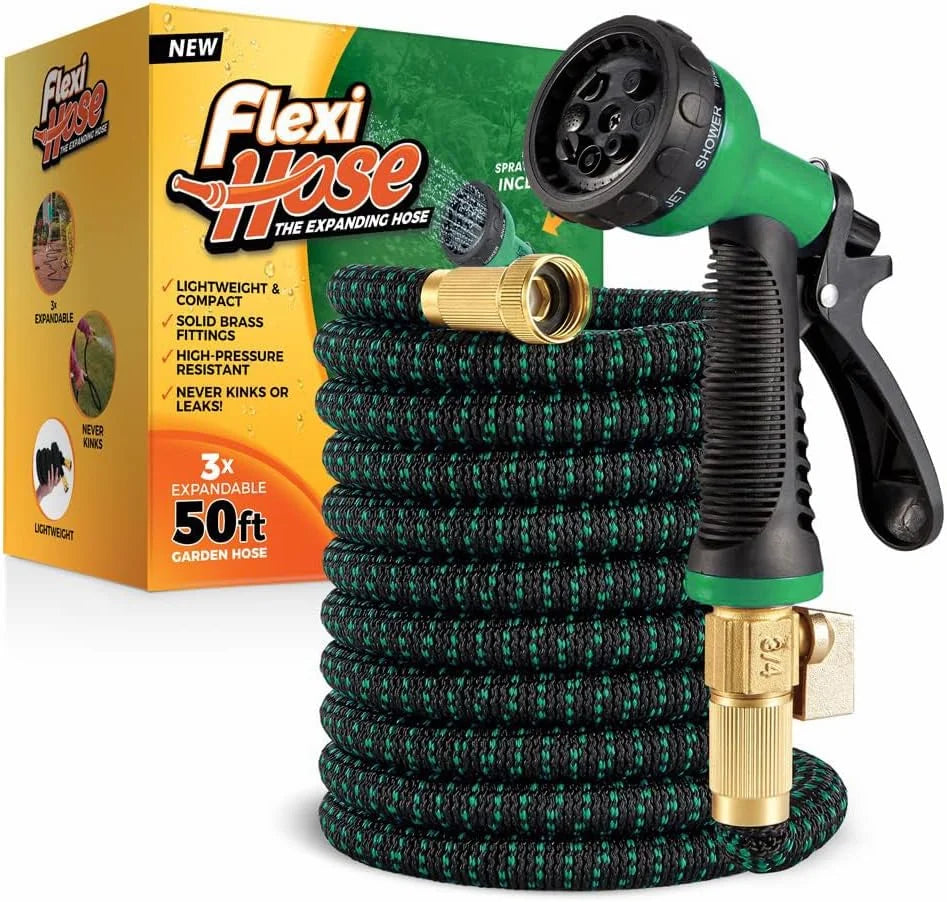 New Arrivals Hose with 8 Function Nozzle, 50FT " Lightweight Expandable Garden Hose, No-Kink Flexibility - Image 3