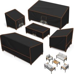 Alternative view of New Arrivals Furniture Set Covers for Outdoor Waterproof 5 Piece, XX-Large, Black