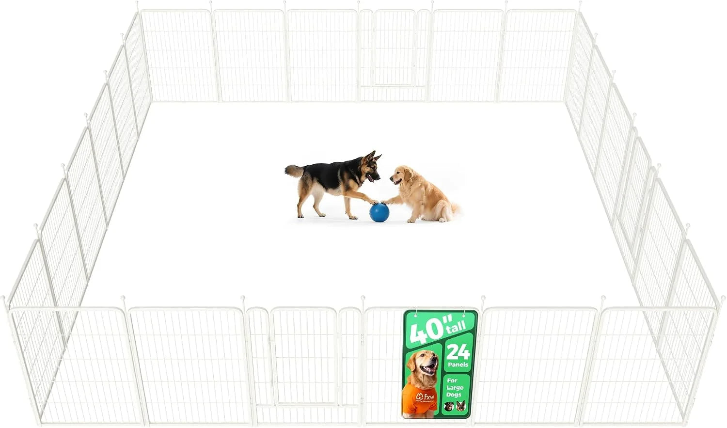New Arrivals Rollick Dog Playpen, Indoor, 24 H, 8 Panels - Image 2