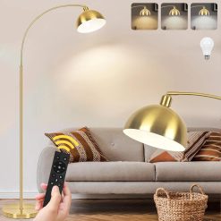 Alternative view of Black Arc Floor Lamp, Remote Control, Dimmable, 2700-6000K, Bulb Included, 9W LED, Modern Arch Standing lamp bifanuoyard