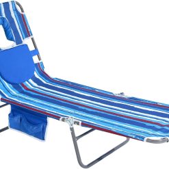 New Arrivals Lay Flat Tanning Chair, Face Down Lounger, 5-Position Reclining, Heavy-Duty 300 lb Capacity
