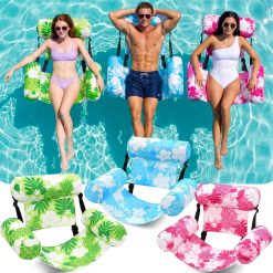 New Arrivals 3 Pack Inflatable Pool Floats Chairs Adult Floating Lounge Chair Adjustable Hammock Water Floating Chair