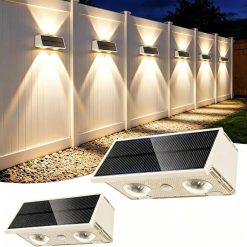 Alternative view of Toeuie Solar Fence Lights Outdoor, 10 Pack 100LM Fence Lights Solar Powered Waterproof, 9 Color Modes bifanuoyard