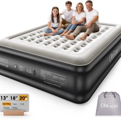New Arrivals Air Mattress Queen with Built in Pump, 18 Raised Inflatable Blow Up Mattress, Upgraded Surface Portable Bed