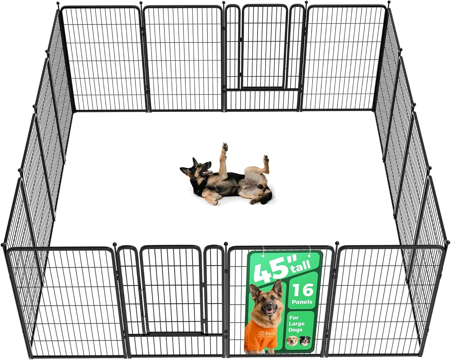 New Arrivals Rollick Dog Playpen, Indoor, 24 H, 8 Panels - Image 78