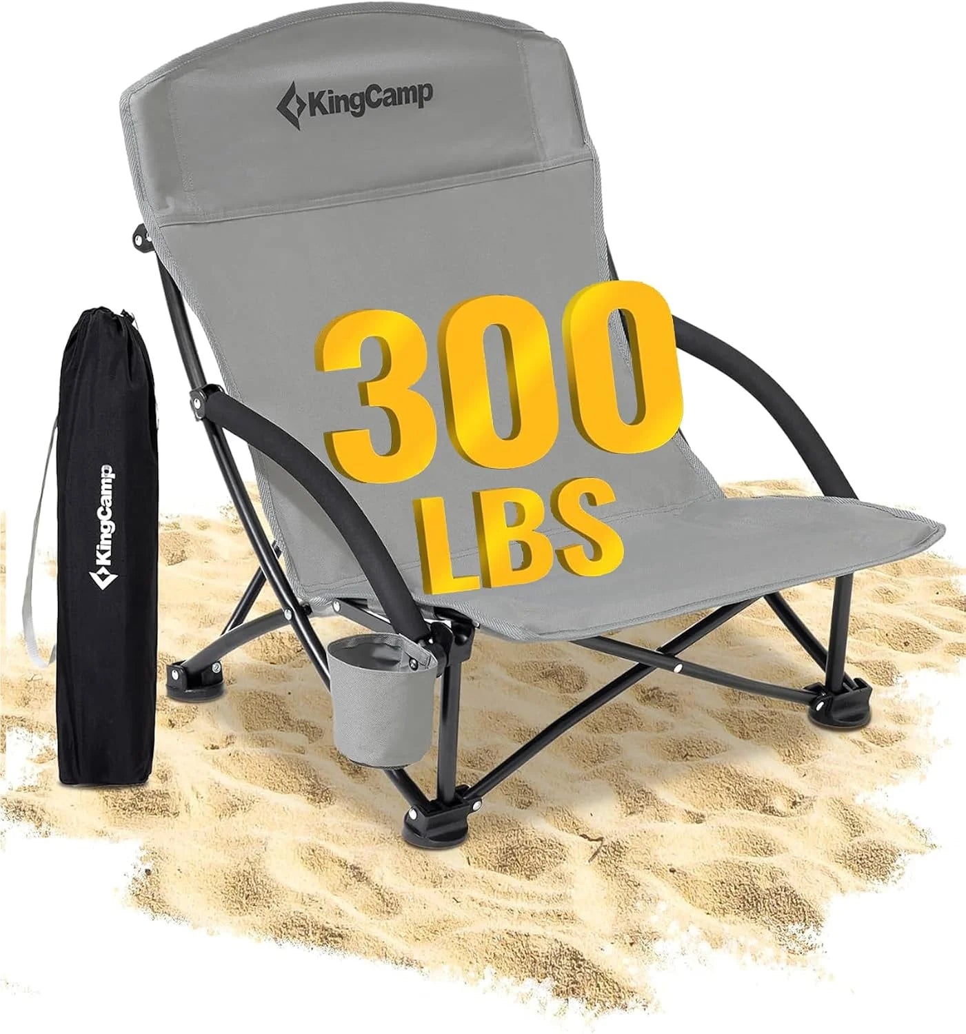 KingCamp Low Beach Chairs 2 Pack, Folding Portable Chair for Adults lightweight Extra Wide Ergonomic High Back Seat bifanuoyard - Image 12